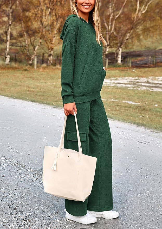 PRETTYGARDEN 2 Piece Sets for Women Fall 2026 Sweatsuits Outfits Lounge Matching Hoodie Set Travel Track Suits Winter Clothes
