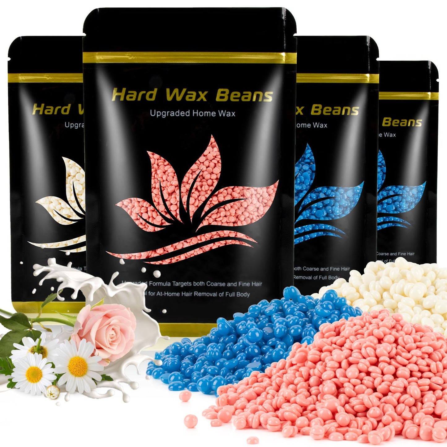 Hard Wax Beads for Hair-Removal - Sukh Brazilian Bikini Wax for Women Men Gentle on Skin, Moisturizing,Unisex for Back, Legs, Ar