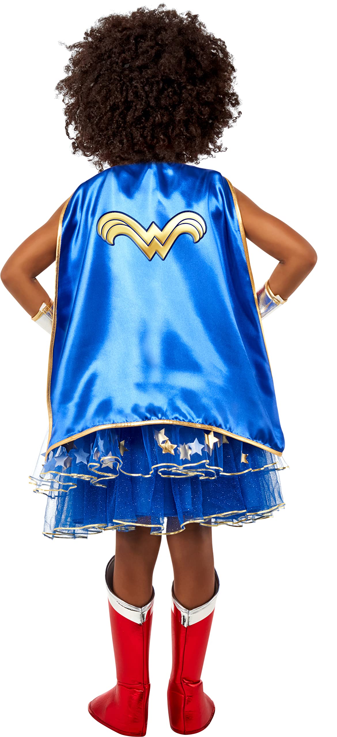 Rubies DC Comics: Wonder Woman Costume Tutu Dress with Cape for Kids, Girl's Large