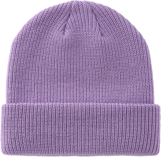 Connectyle Classic Double Layer Knit Beanie Hat Warm Thick Acrylic Winter Hats Daily Cuffed Beanies Watch Hat for Men Women