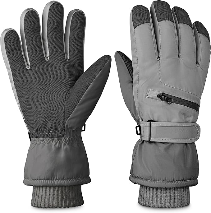 Gilotop Winter Ski Gloves for Men & Women - Waterproof Thermal Windproof with Touchscreen,Non-Slip Grip for Outdoor Skiing...