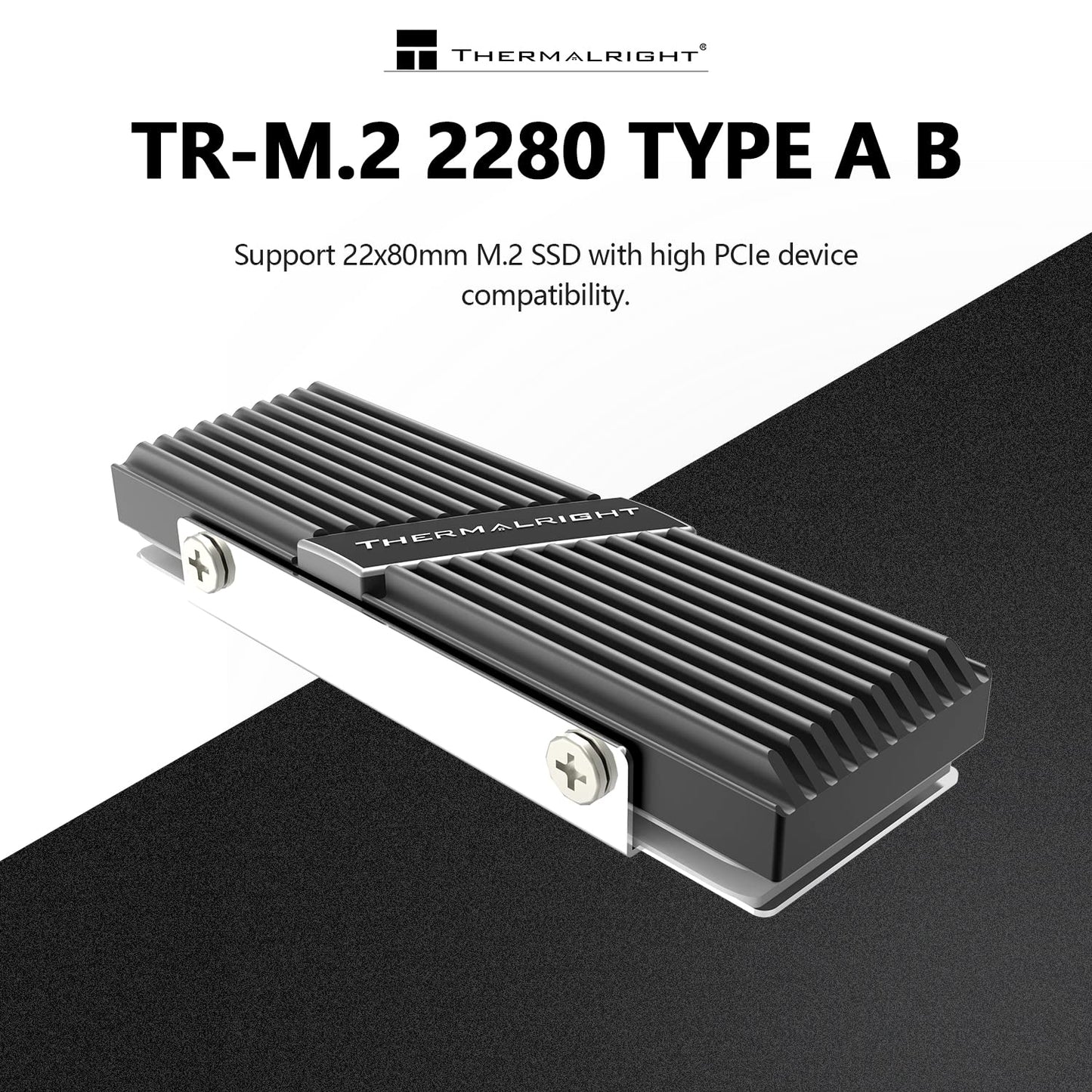 Thermalright Tr-M.2 2280 Type A B 2280 Heatsink For Ssd Cooling M.2 2280 Heatsink Cooler, Aluminum, With 2 Thermal Conductivity,