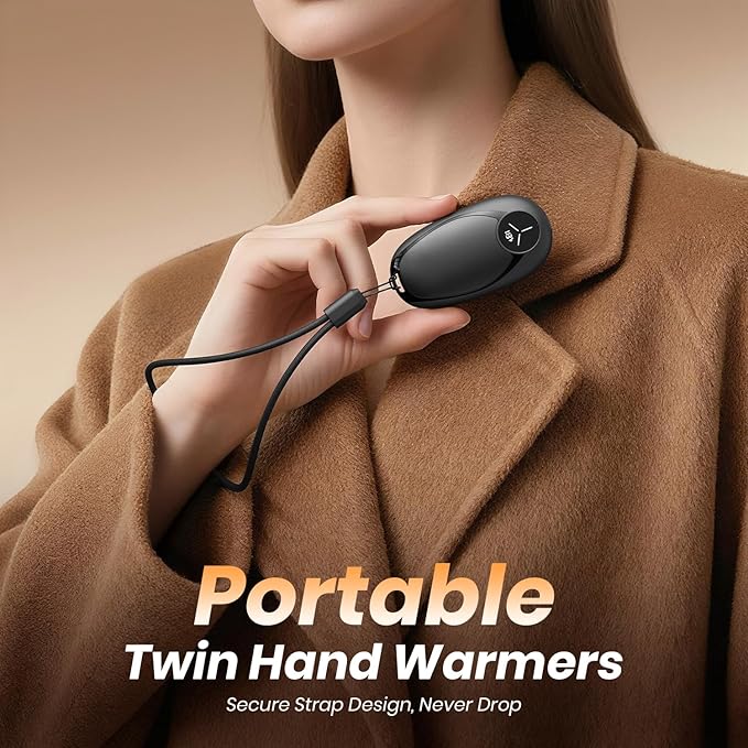 Hand Warmers Rechargeable 2 Pack Electric Hand Warmers Magnetic, 24Hrs Long Soft Heating Pocket Heater Gifts for Men Women Christmas Hiking Golf Hunting Ski