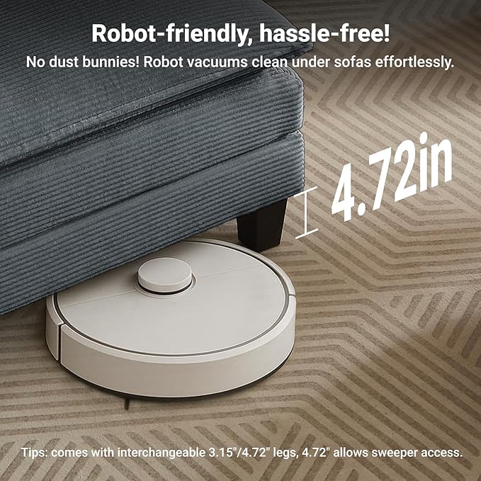 Amsleekey Modular Sectional Sofa, 111.5" U-Shaped Corduroy Comfy Sectional Couches for Living Room, 3-Seater Cloud Couches with 2 Movable Ottomans, Flexible Combination Modern Deep Seat Sofa (Grey)