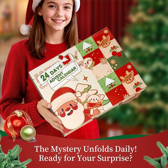 Makeup Advent Calendar 2025 for Women & Teen Girls, 24 Days Christmas Countdown Calendar Beauty Gift Set, 2025 Xmas Gift Surprise Box Beauty Calendar Full Size Makeup Kit