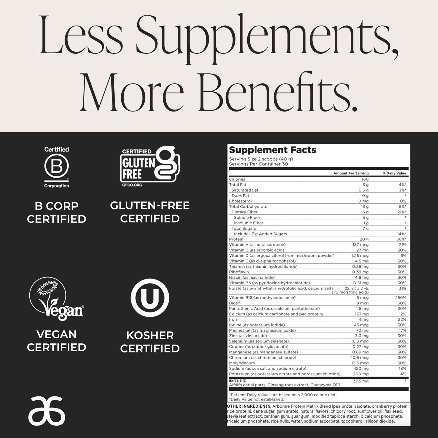 Arbonne Feelfit Pea Protein Shake - Daily Supplement Powder, Vegan Protein for Support of Overall Health, Energy and Well-Being, Vanilla