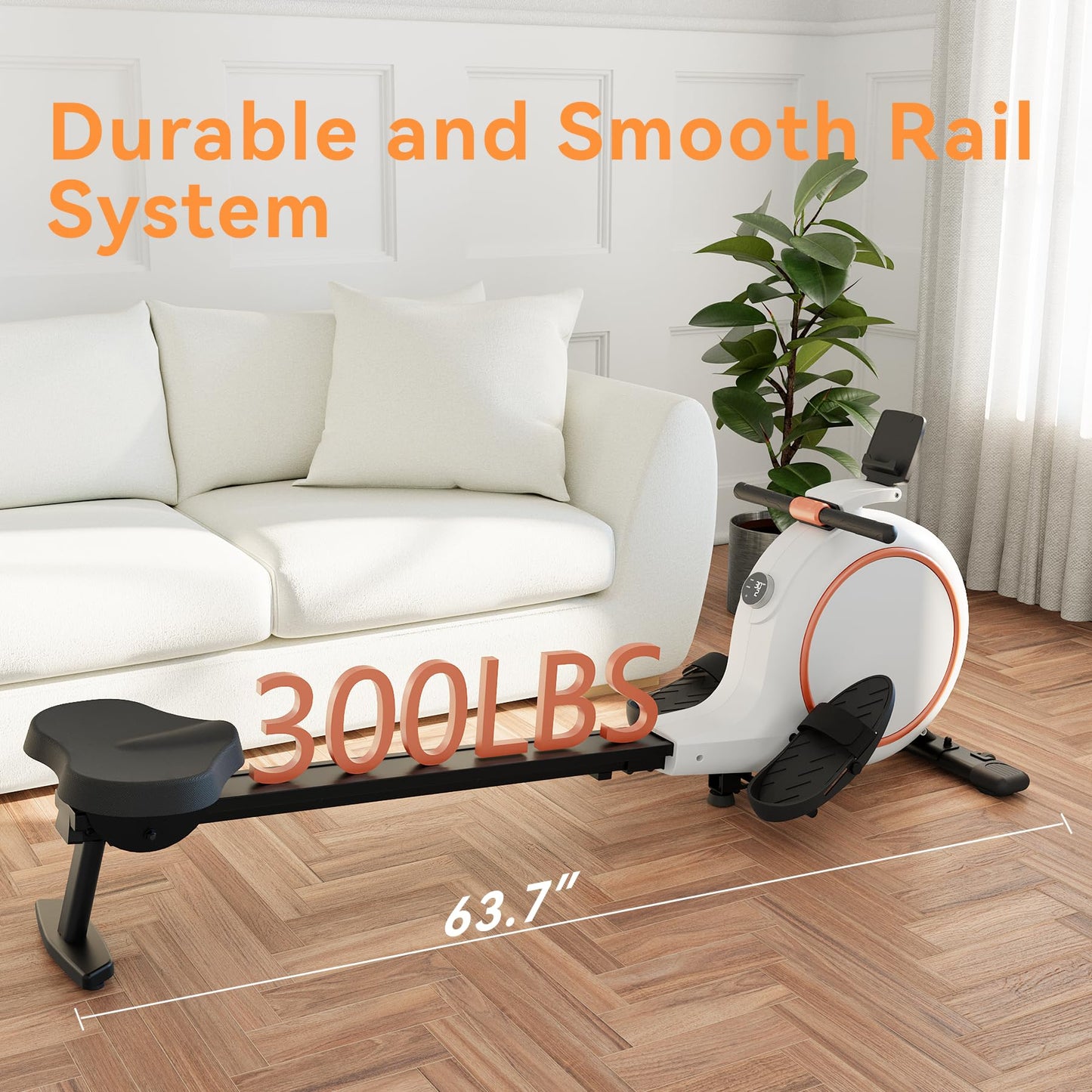 Superun Rowing Machines for Home, Magnetic Rowing Machine with 32 Levels, Rower Machine of Quiet Resistance & 300LBS Weight Capacity, Row Machine with LED Display, App Supported and Comfortable Seat