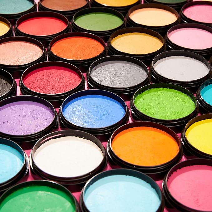 Pro Face & Body Paint Cake Pots by Moon Creations - Bright Orange - Professional Water Based Face Paint Makeup for Adults, Kids - 1.26oz