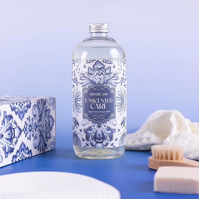 ROMIIE ZOI Liquid Hand Soap Refill, Unscented, Gentle & Moisturizing Formula, 750 ML/ 26 FL OZ