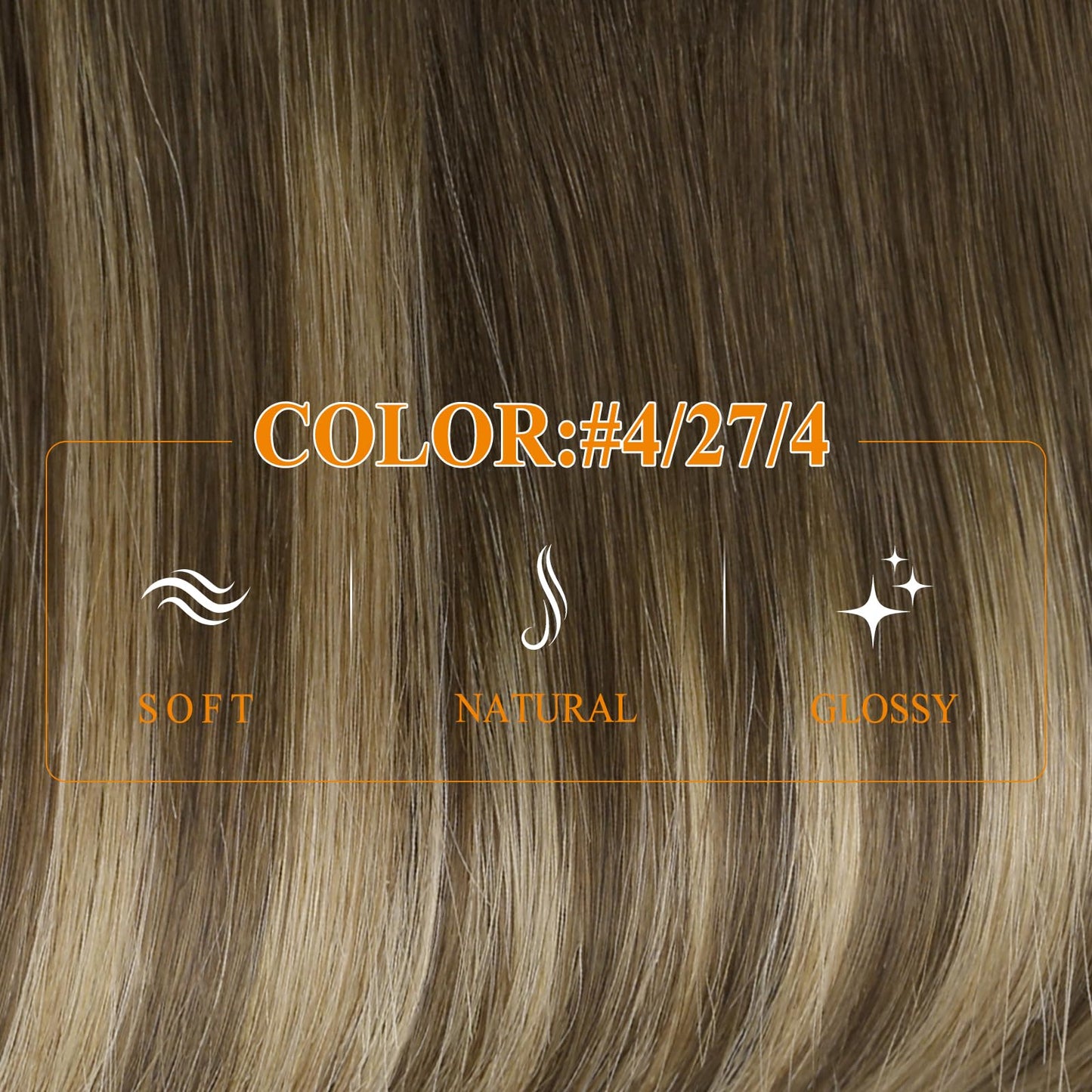 Easyouth Invisible Wire Hair Extensions Real Human Hair Brown Balayage Remy Human Hair Wire Extensions Balayage Chocolate Brown