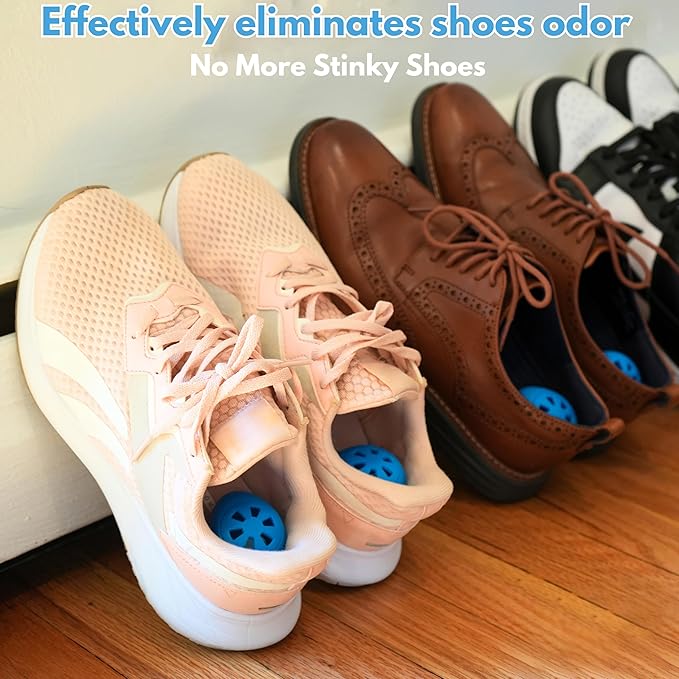 Air Jungles Shoes Deodorizer Ball 12 Count, Fresh Linen Scent, Odor Remover Balls for Sneakers Boot Shoe, Essential Oil Provides Natural Freshness
