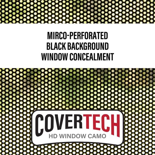Hunting Blind Window Camo - See Through CoverTech HD Window Camo – 24” x 59” - Olive Drab Bark