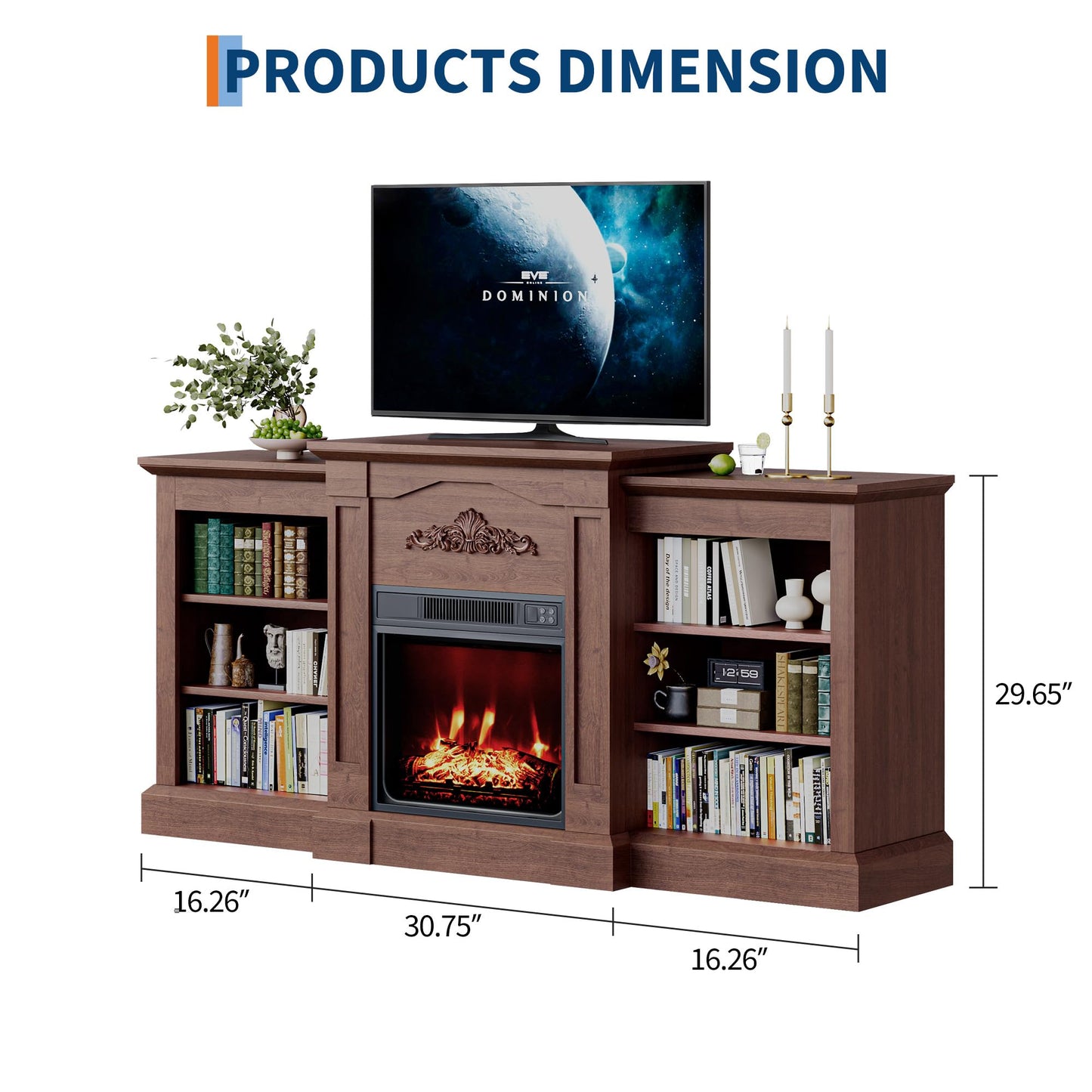 67" Recessed Electric Fireplace - 1500W WiFi Heater, 12 Flame Colors, Wall Mounted & Remote Control, Low Noise Insert for Living Room&Bedroom