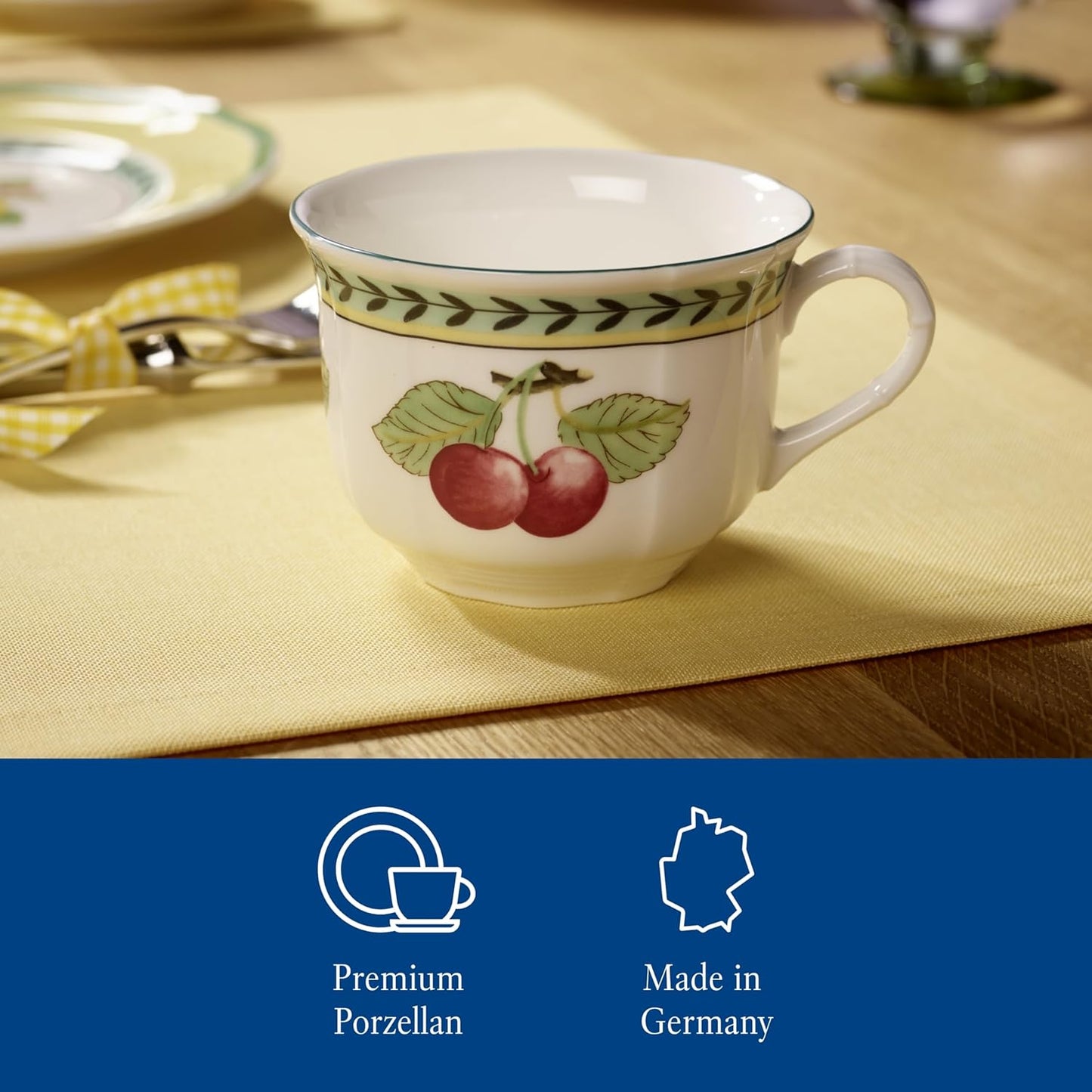 Villeroy Boch French Garden 10-2281-1240 & Fleur Breakfast Cup, 0.35 Litre