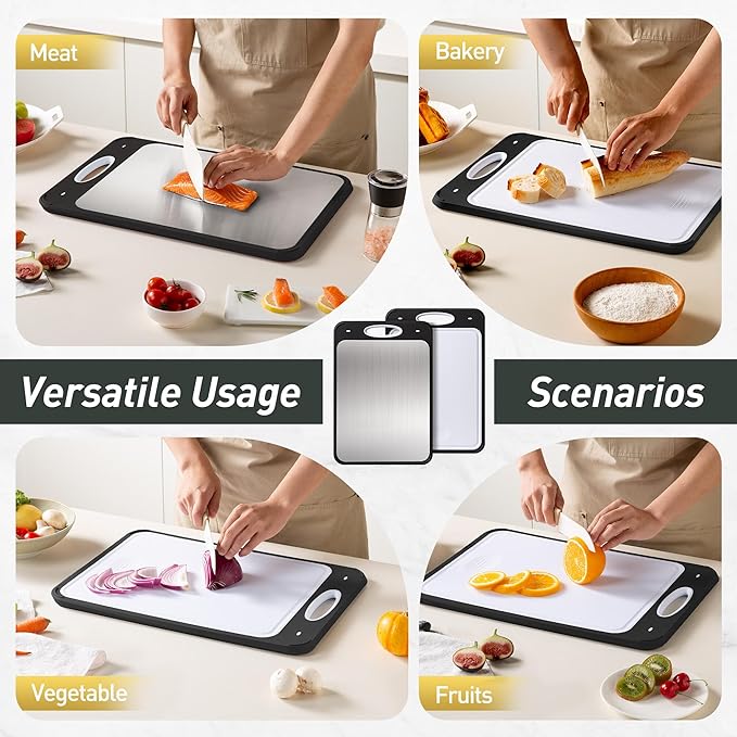 2 in 1 Stainless Steel Cutting Board with Handle Great Grandma Christmas Xmas Birthday Mother Gifts Ideas Grandmother Gigi Granny Nana Glamma Mawmaw Yaya Abuela Abuelita Mamaw Mimi Nonna Oma Meme