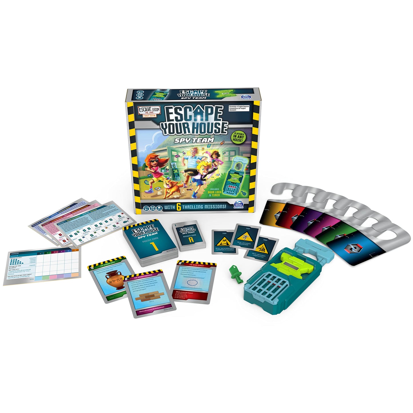 Escape Room The Game, Escape Your House: Spy Team Fun Strategy Family Board Game, for Kids Aged 8 and up