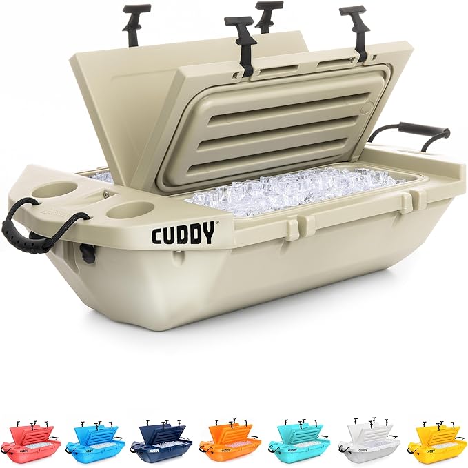 CUDDY Floating Cooler and Dry Storage Vessel for Land & Water – 40QT– Great for River, Beach, Kayak, Pool, & Lake - Multip...