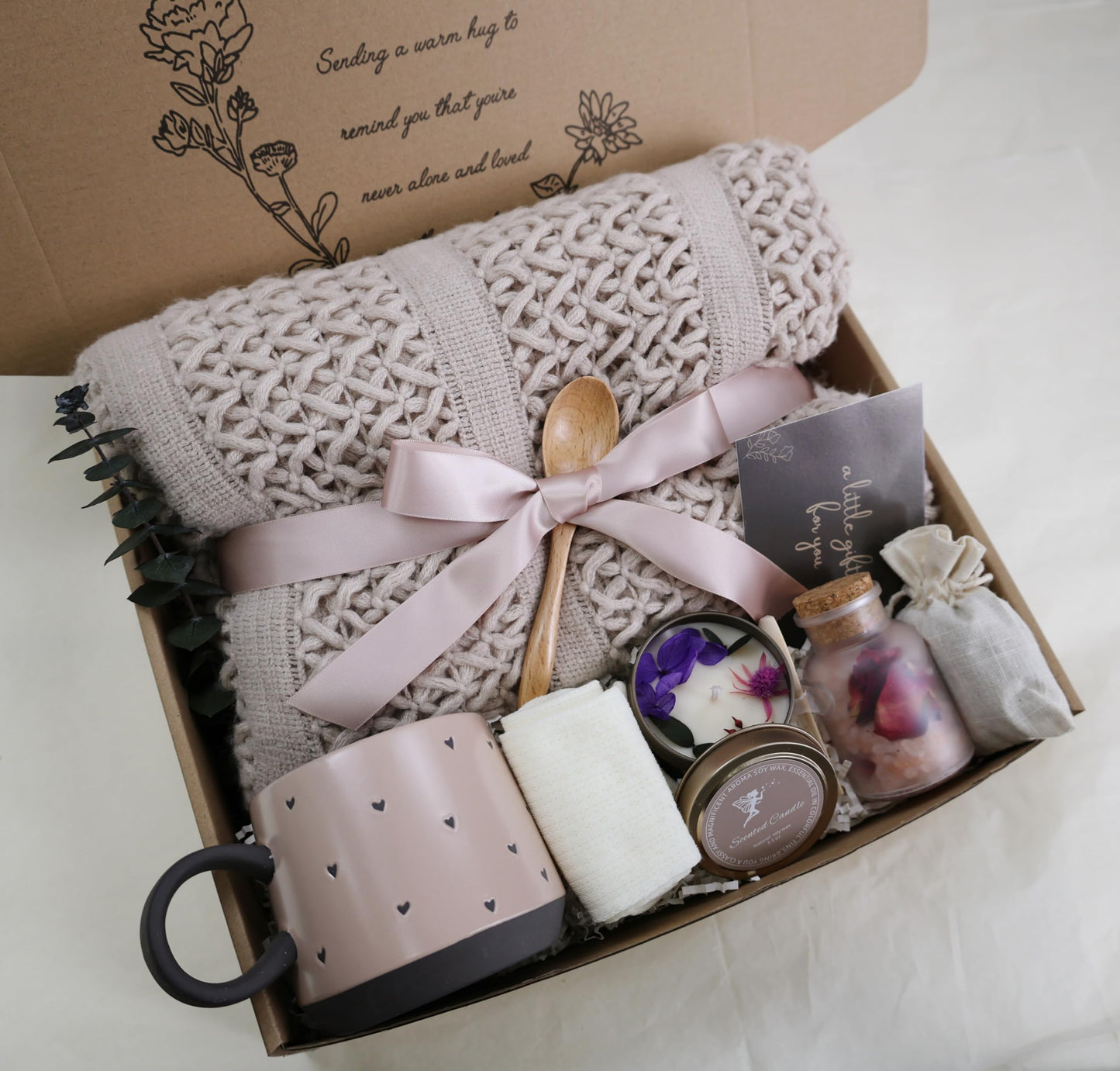 Thinking of You Gift Baskets for Women -Brithday Gift,Best Friend/Sister Gifts,/Self Care Package,After Surgery, Sympathy Gifts, Get Well Soon Gift/Grief/Bereavement/Miscarriage Gifts for Women