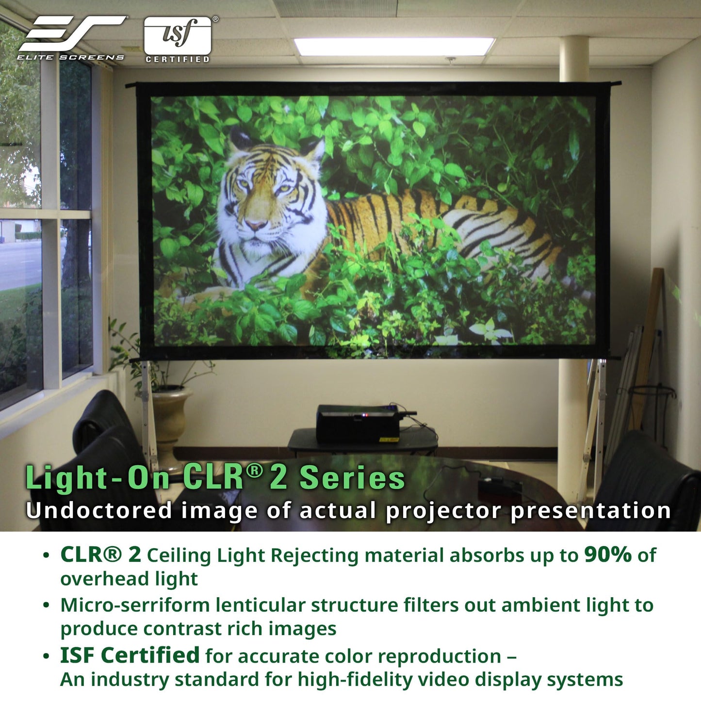 Elite Screens 103-Inch Portable CLR and ALR Projector Screen with Stand, Indoor/Outdoor Use, Height Adjustable, Ambient Light Rejecting Screen for Short/Ultra Short Throw Projectors, LPS103H-CLR2-Z