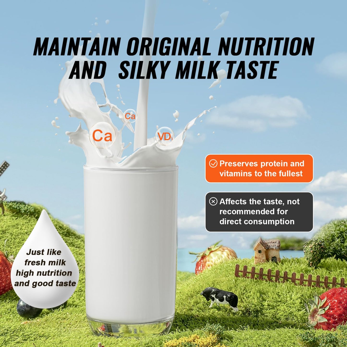 Vevor Milk Pasteurizer 50L, Commercial Milk Pasteurization Machine, Food Grade 304 Stainless Steel, Professional Pasteurization
