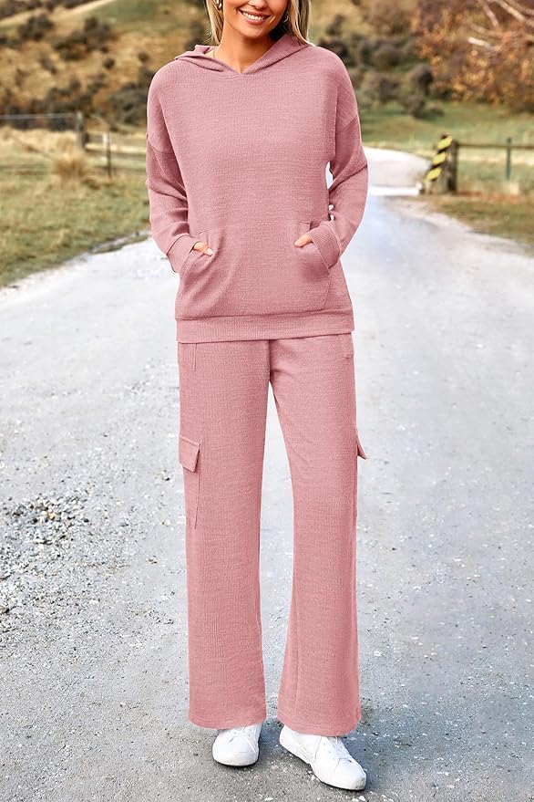 PRETTYGARDEN 2 Piece Sets for Women Fall 2026 Sweatsuits Outfits Lounge Matching Hoodie Set Travel Track Suits Winter Clothes