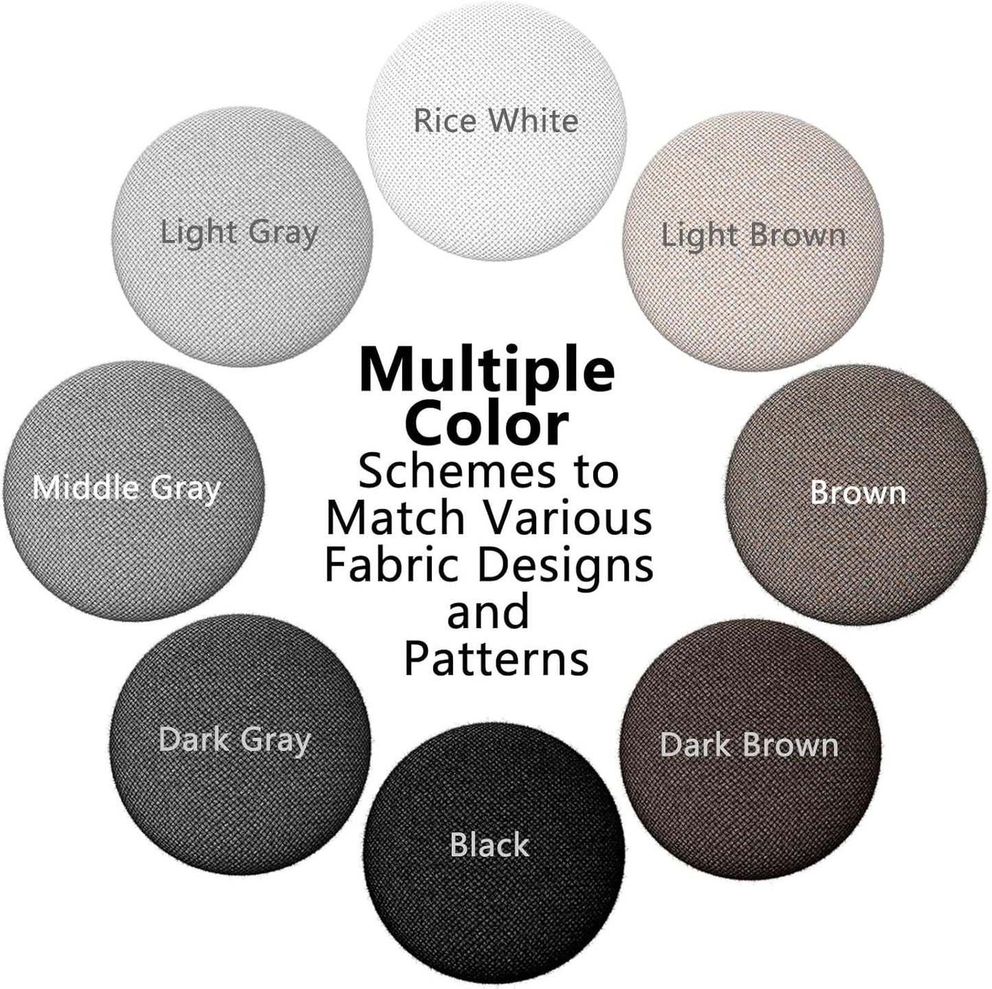 12 Colors Fabric Covered Button Twist Pins Dust Ruffle Pins- for Sofa，Upholstery，Armchair Caddies, Armrest Covers,Bed Skirts, Slipcovers, Headliners (Black, 24)