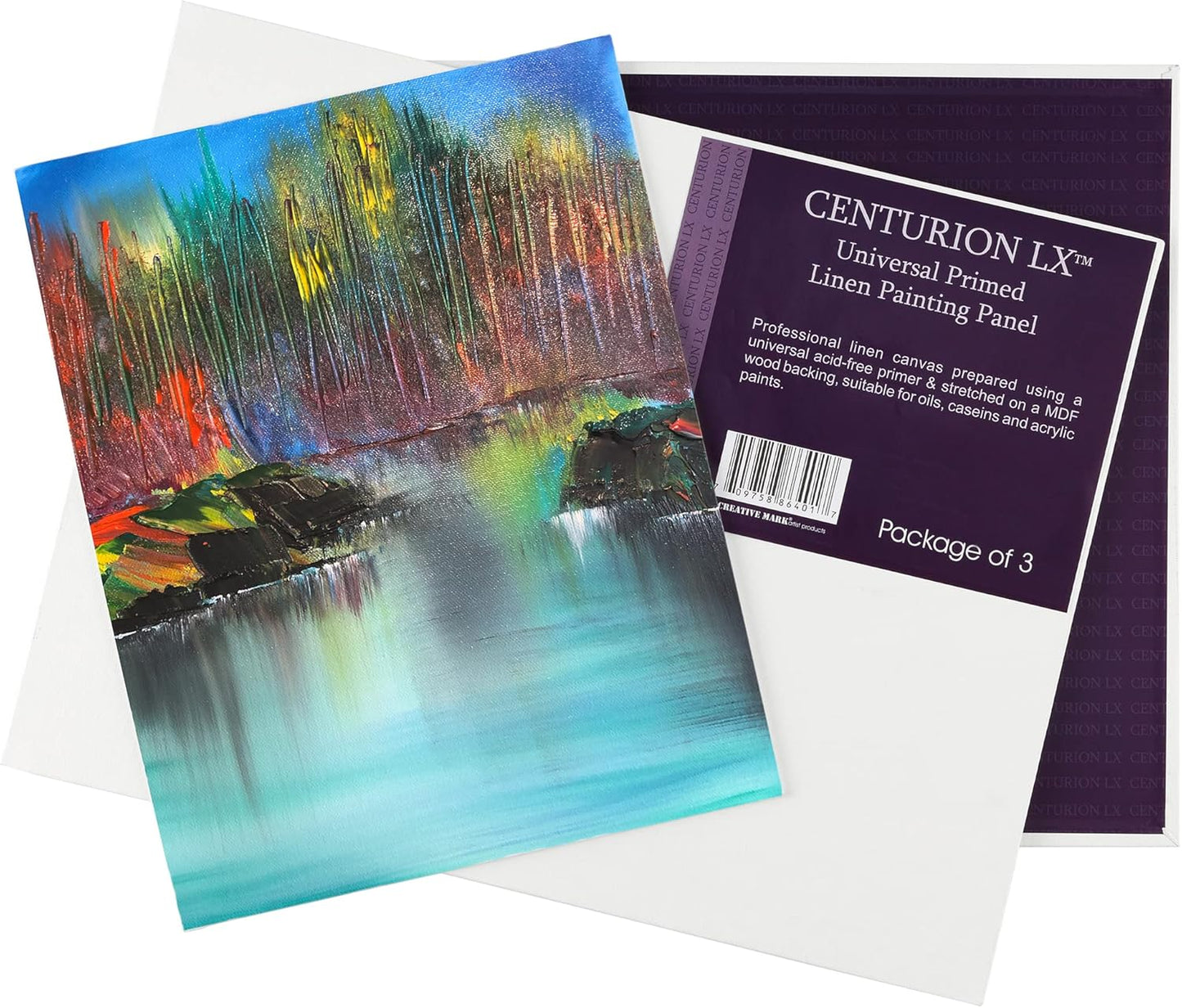 Centurion All-Media Primed Linen Panels - 20x24 3 Pack - 11oz Universal Primed Canvas Boards for Painting, Mounted on MDF Wood, Non-Warping, Ideal for Artists, Professionals, and Painters