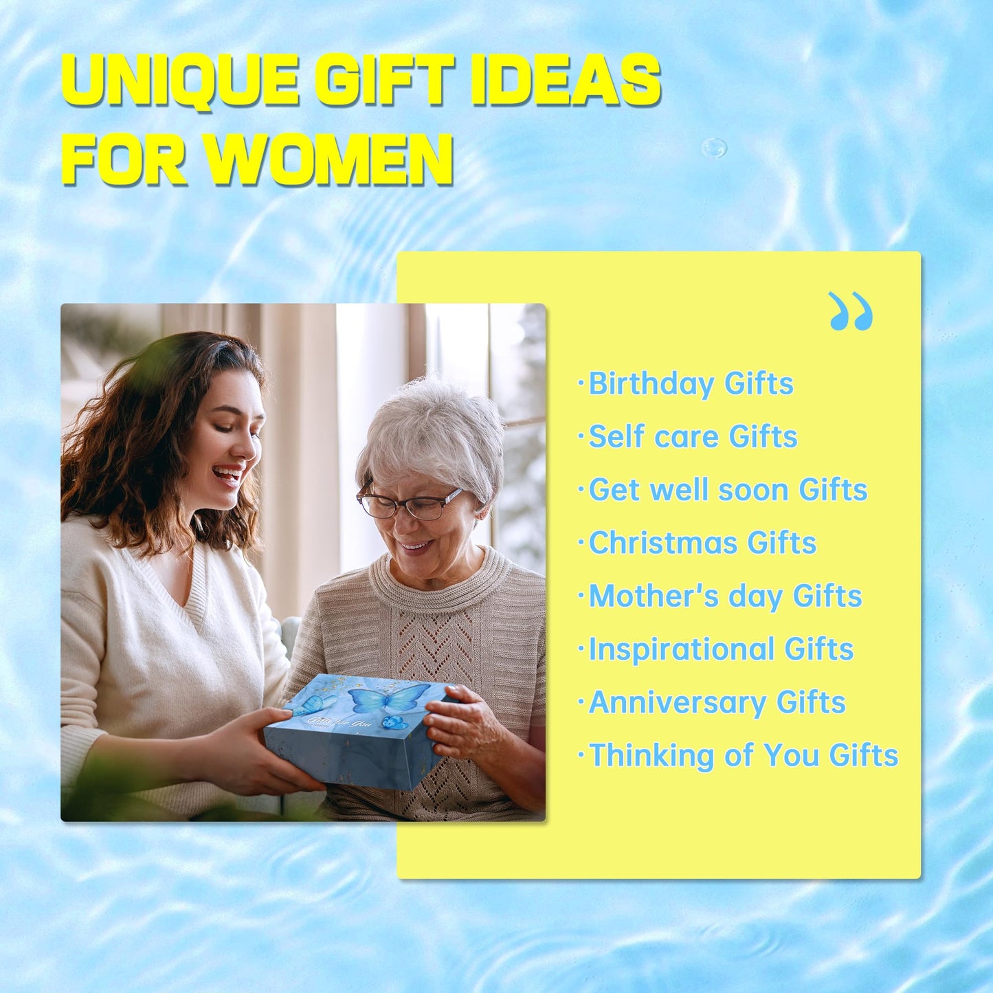 Birthday Gifts for Women Best Friends: Relaxation Spa Sets, Get Well Soon Basket, Friendship Self Care Package, Mothers Day Gifts for Mom - Wife - Grandma - Sister - Coworker - Secretary