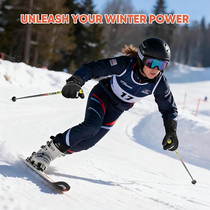 ihuan Winter Waterproof Ski Gloves Men Women, Snow Warm Cycling Cold Weather, Driving Biking Running