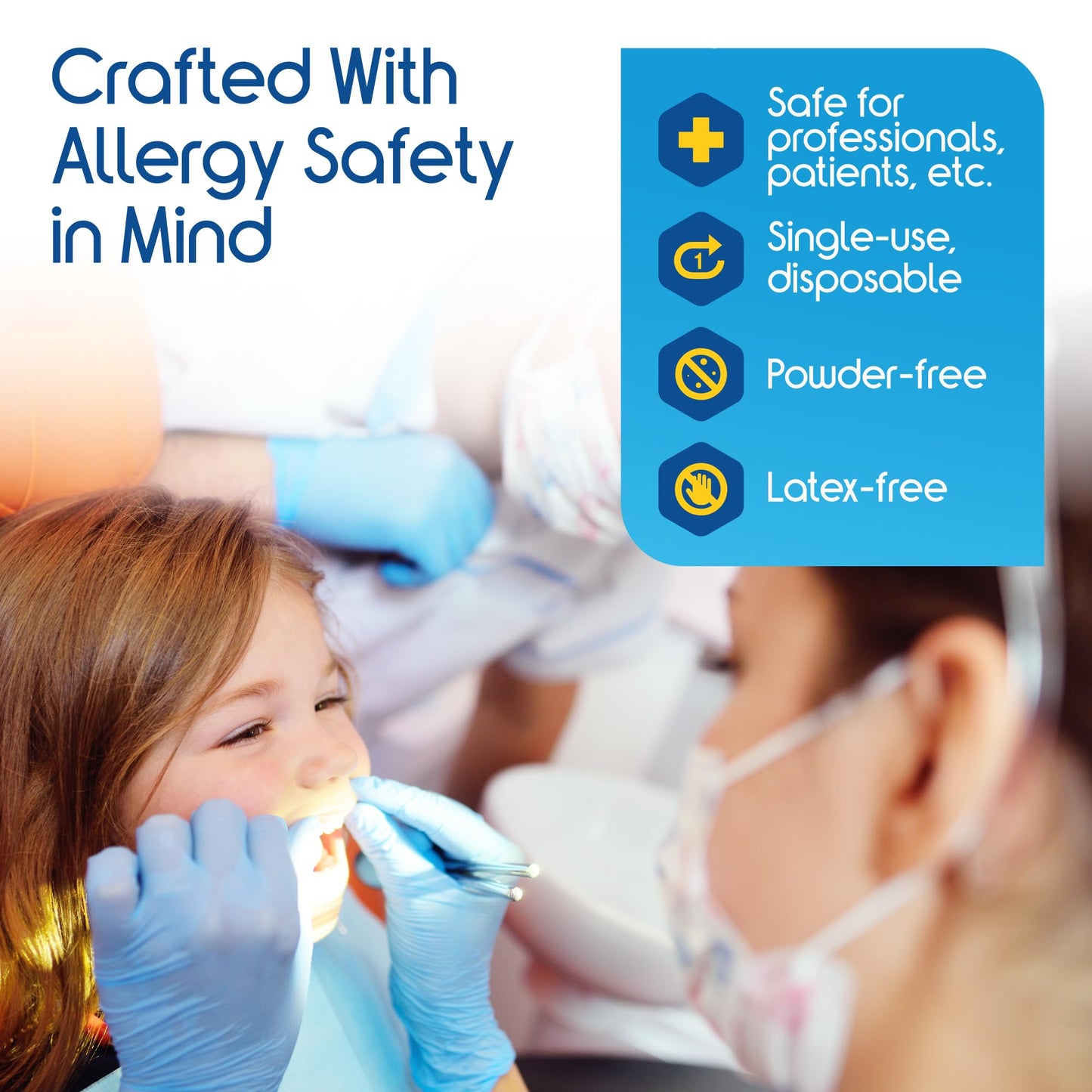 Inspire Nitrile Exam Gloves | The Original Quality Stretch Nitrile Light Blue | 4.5 Gloves Disposable Latex Free Medical EMT (Medium)