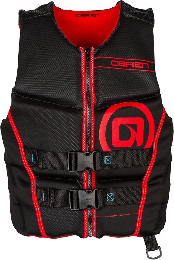 O'Brien Flex V-Back Life Jacket – Coast Guard Approved Adult Life Vest with Flex Fit Design, Lightweight Foam & Front Zip ...