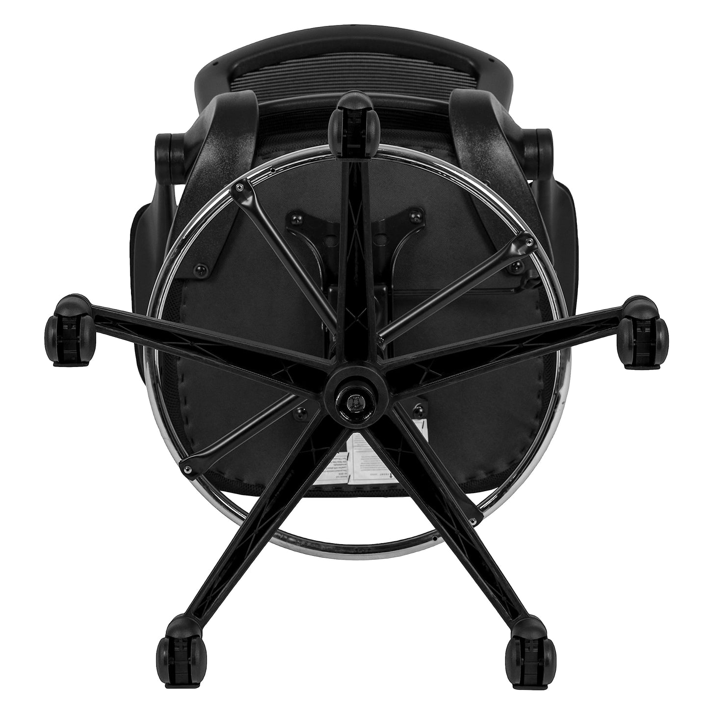 Flash Furniture Kelista Mid-Back Swivel Office Chair with Adjustable Seat Height, Ergonomic Mesh Desk Chair with Flip-Up Armrests, Black