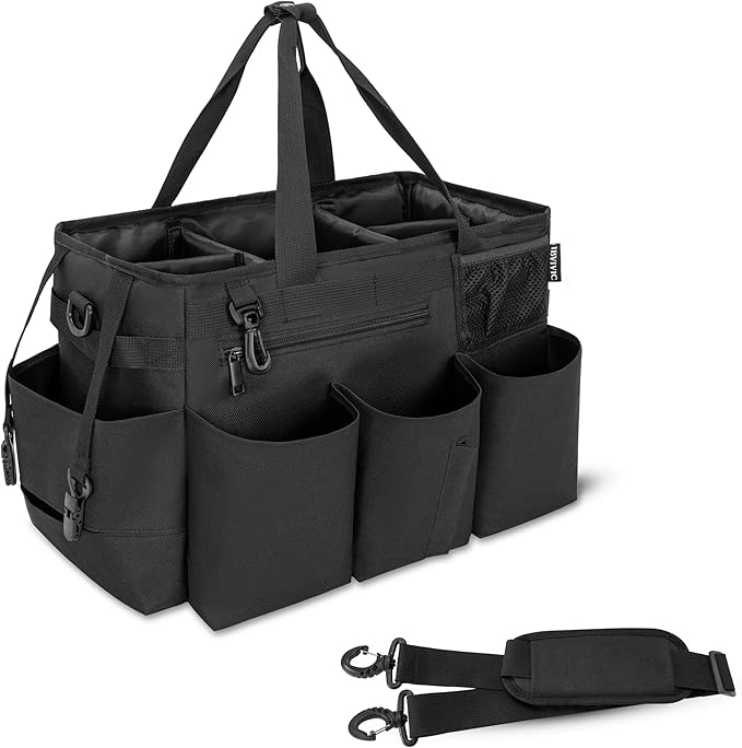 Wearable Cleaning Caddy Bag for Cleaning Supplies,Large Capacity Cleaning Organizer Tote Bag for Cleaners Housekeepers