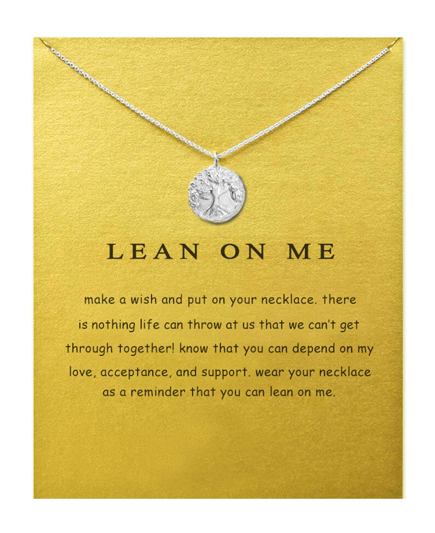Baydurcan Tree of Life NecklaceTree Pendant Chain Necklace with Message Card Gift Card (life tree s)