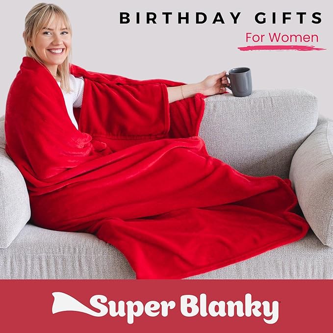 Wearable Blankets for Women, Adult Wearable Blanket Men, Valentine's Day Gifts for Her, Wife Birthday Gift Ideas