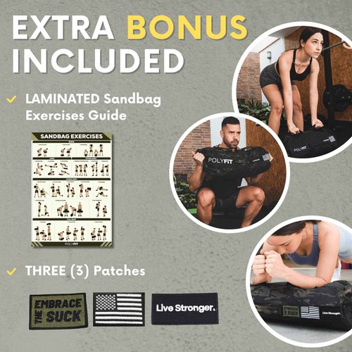 Polyfit Sandbag Pro - Workout Sandbag with Triple Closure Filler Bag and Reinforced Nylon Webbing - Green - 100LB