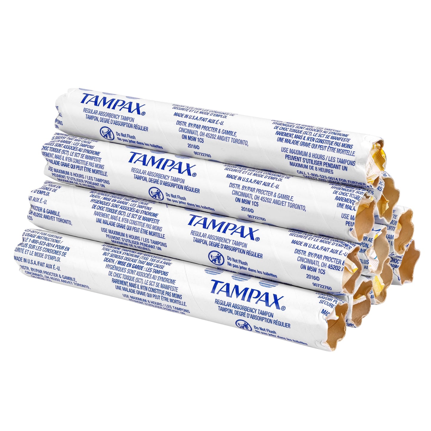 Hospeco Tampax Tampons for Vending Dispenser in Vending Tubes, Hospeco T500,(Case of 500), 7 Count, White