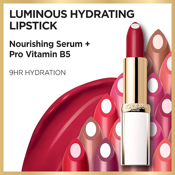L’Oréal Paris Age Perfect Luminous Hydrating Lipstick, Flaming Carmin, 0.13 Ounce
