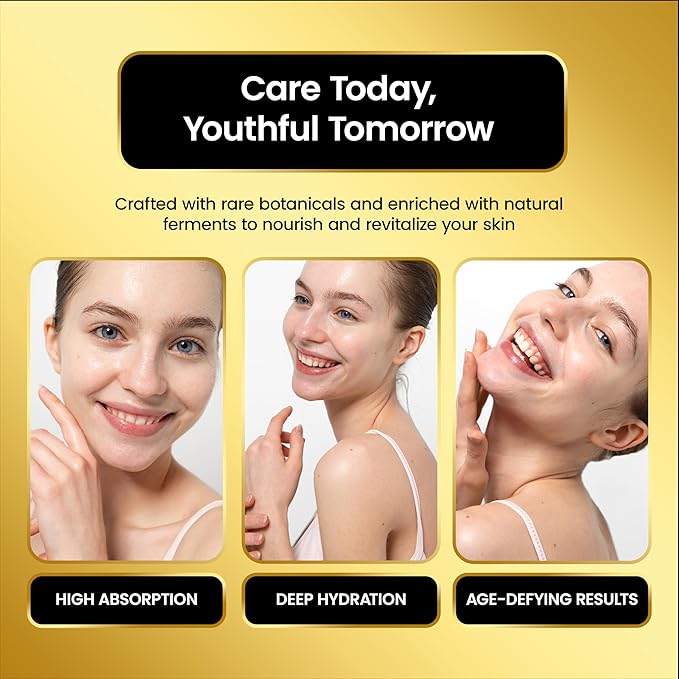 Elixir Day Cream Luxurious Silk Anti-Aging Cream NO Preservatives or Parabens. For All Skin Types,Targets Wrinkles Face,Neck & Decollate Over 50 Skin Nutrients,Collagen,Squalene & Repair Vitamins