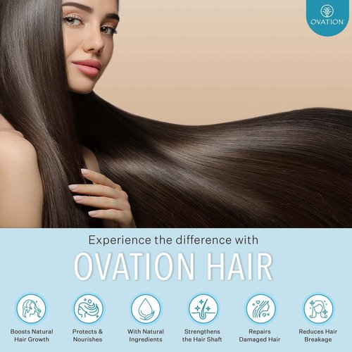 Ovation Hair 3-Step Bundle for Fine, Dry Hair - with Volume Shampoo, Cell Therapy Hair Growth & Healthy Scalp Treatment, Moisture Conditioner - Add Volume, Fullness, Hydration, Balance & Shine