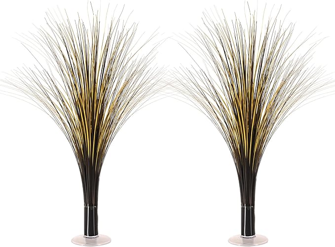 Beistle Plastic Metallic Black And Gold Spray Centerpieces For Happy New Year Decorations, Awards Night Tableware, Birthda...