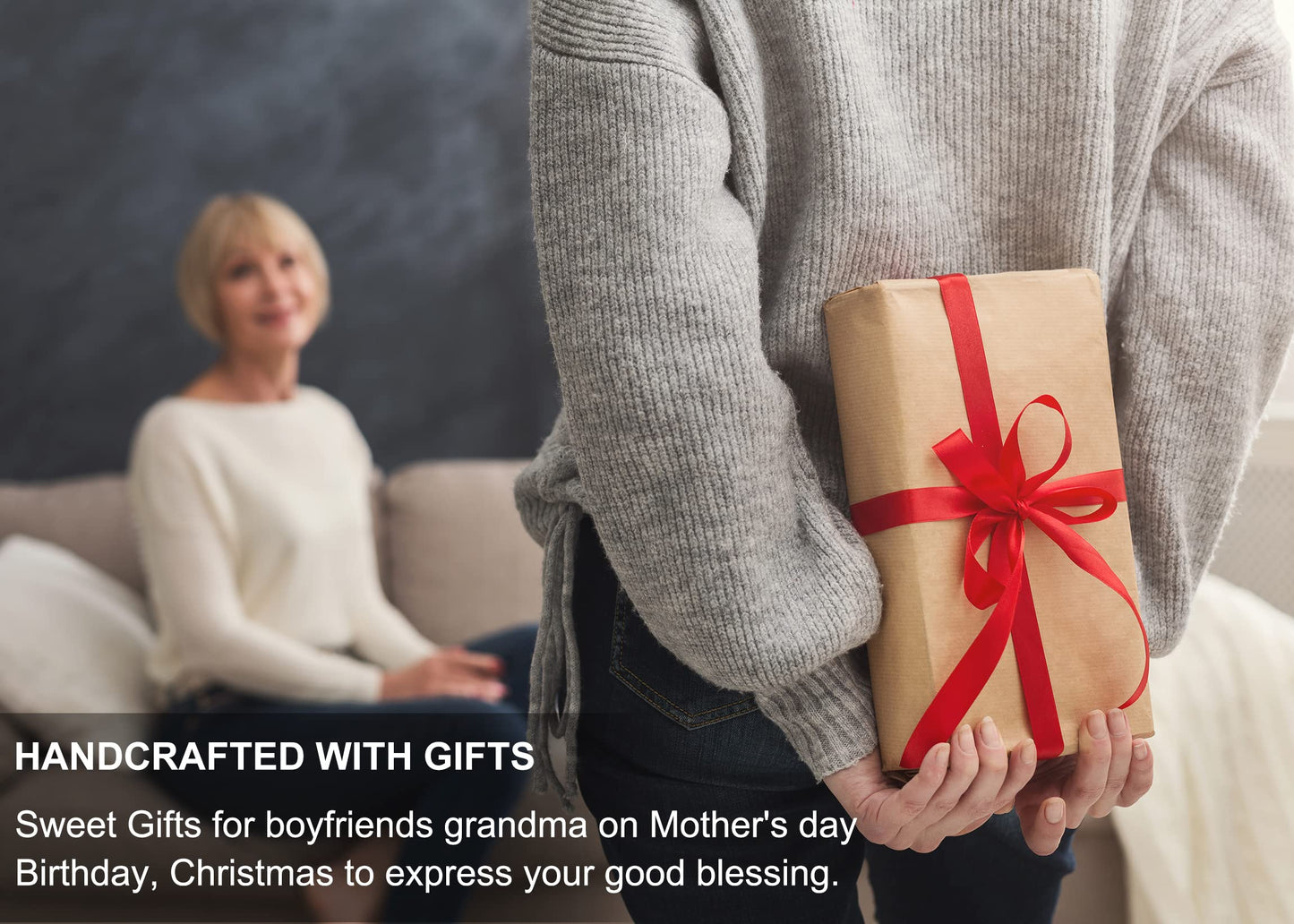 NOURISHLOV To Boyfriend's Grandma Necklace - Sentimental Gift for Grandma on Mother's Day, Birthday, or Christmas