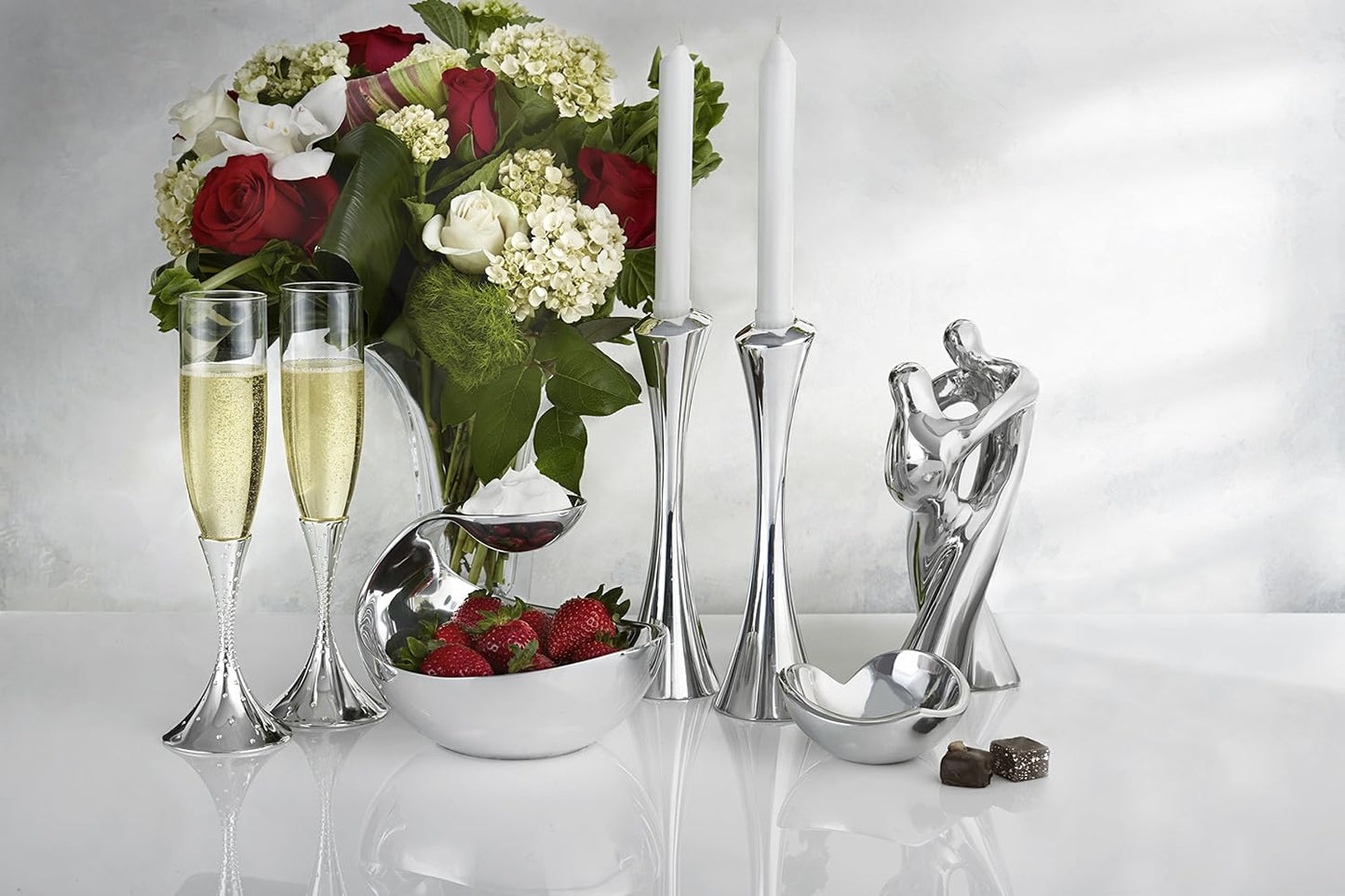 Nambe Alloy Classic Love Bowl, Heart Shaped Modern Design, For Wedding, Anniversary, Valentine’s Day, Oven Safe, Ring Dish, Decorative Trinket Tray, Designed by Sean O'Hara (6.25")
