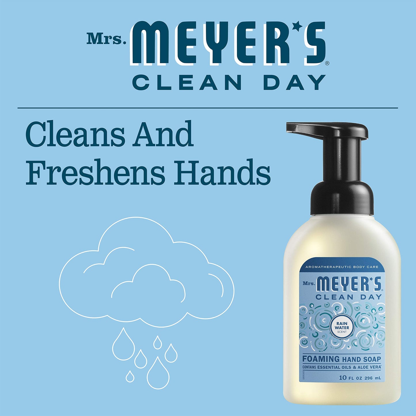 MRS. MEYER'S CLEAN DAY foaming Hand Soap, Rainwater Scent (10 Fl Oz (Pack of 1))