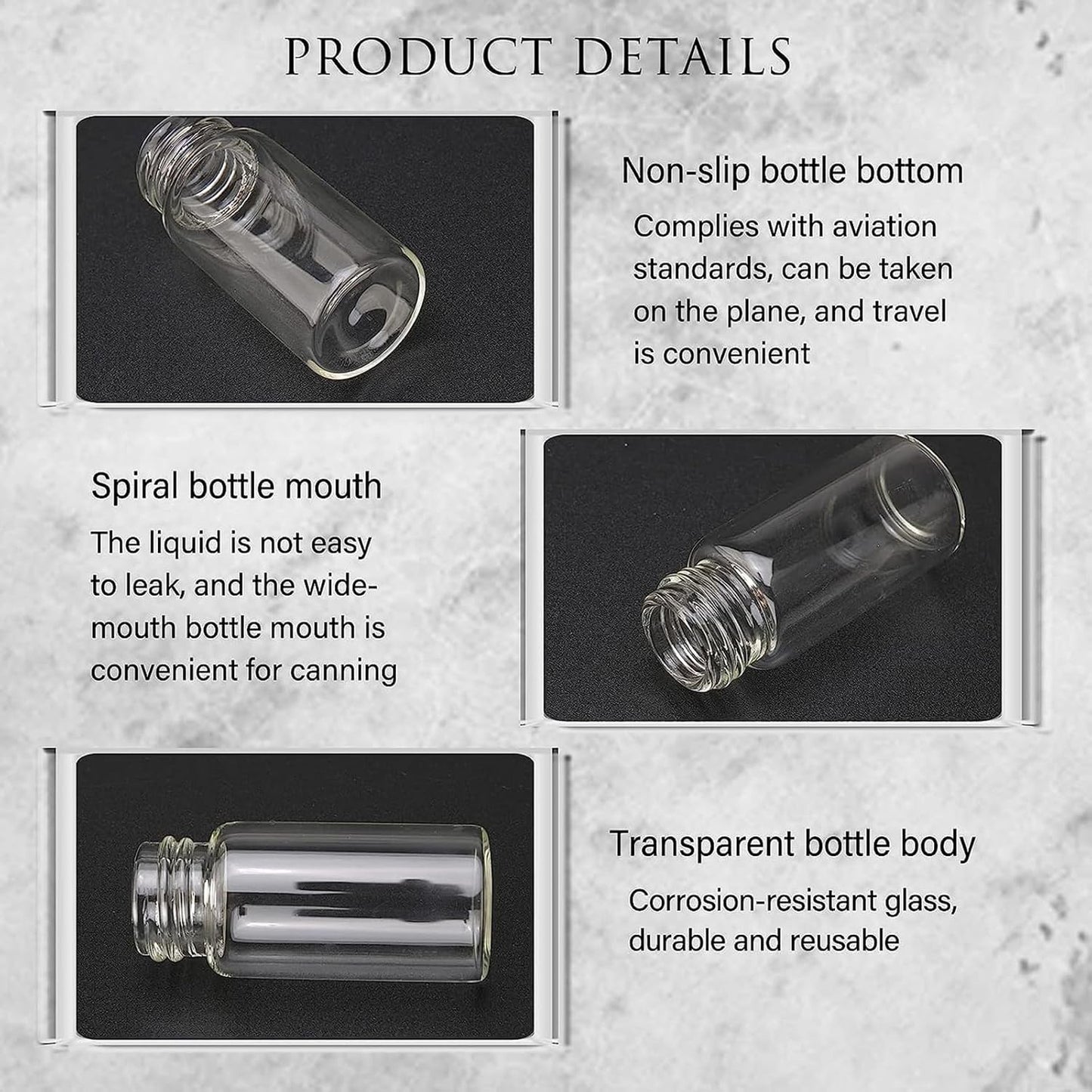 40ml Clear Small Glass Vials 30pcs with Screw Caps(30pcs)