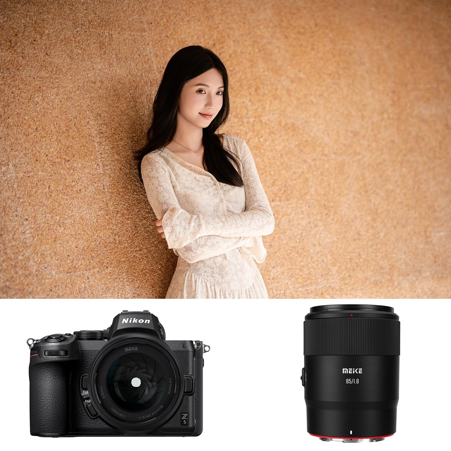 Meike 85mm f1.8 SE II Full Frame STM High Resolution 8K Auto Focus Medium-telephoto Lens Fixed Prime Portrait Lenses for Nikon Z Mount Mirrorless Cameras Z5 Z6 Z7 Z6II Z7II Z8 Z9 Z30 Z50 Z fc