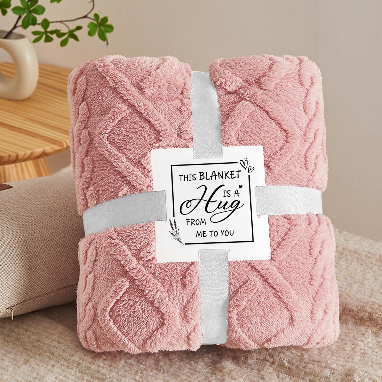 Birthday Gifts for Women Self Care Gifts Get Well Soon Gifts, Rose Relaxation Spa Gift Basket Sets with Luxury Flannel Blanket, Unique Mothers Day Mom Gifts Basket for Mom Wife Grandma Sister Friend