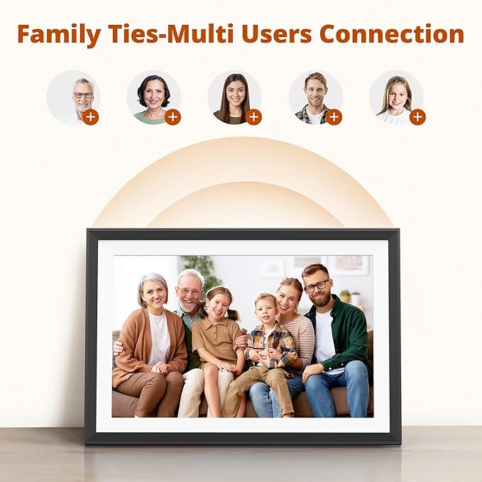 Dragon Touch 10.1'' WiFi Digital Picture Frame with Dual Swappable Snap Frames – 1280×800 HD IPS Touch Screen, Auto-Rotate, Instantly Share Photos/Videos via Free App, Gift for Birthday, Wedding, Mom
