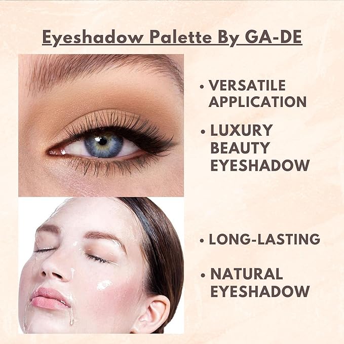 GA-DE Velveteen Eyeshadow Palette, 55 - Eyeshadow Collection with Light to Deep Shades - for Matte, Metallic, Silky and Shimmery Finishes - 0.286 oz