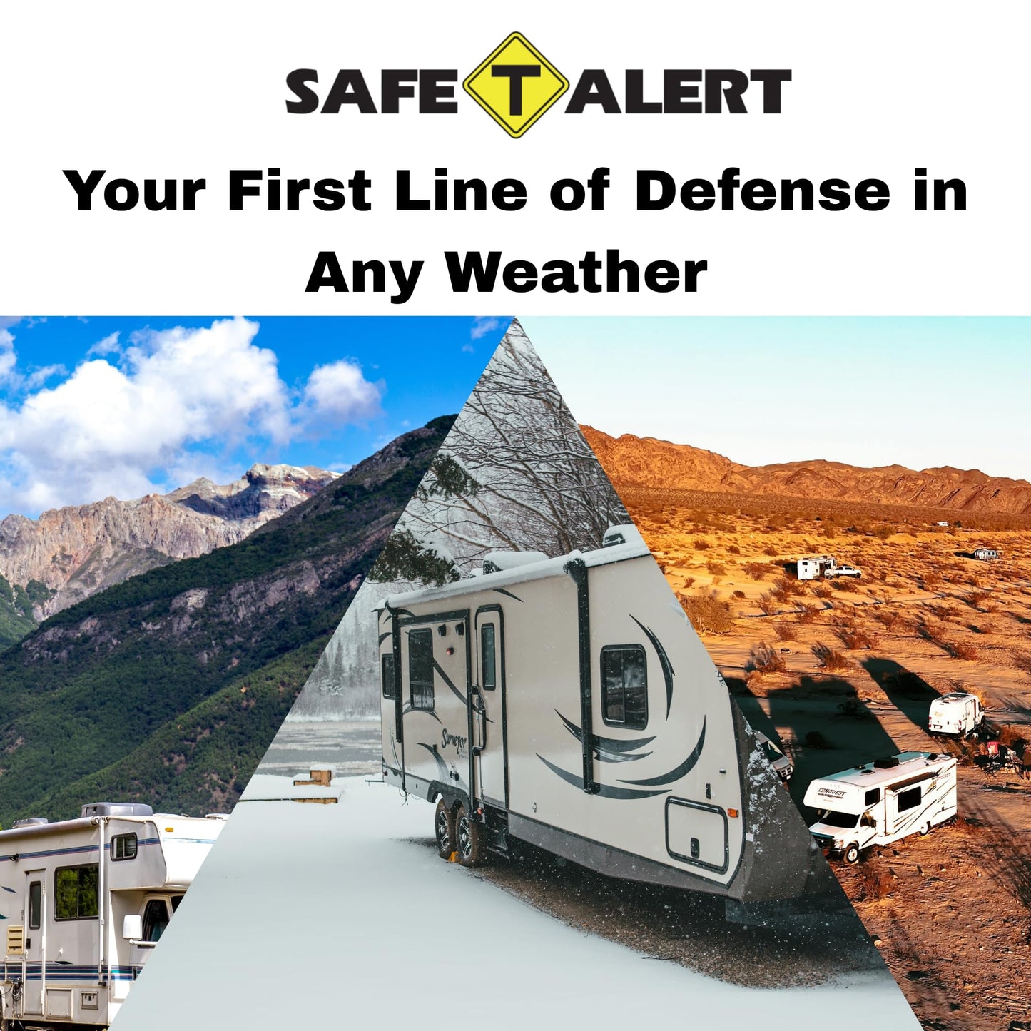 Safe T Alert 25 Series Mini Dual LP/CO Alarm - Propane and Carbon Monoxide Alarm - Surface Mount, Black - 25-741-BL